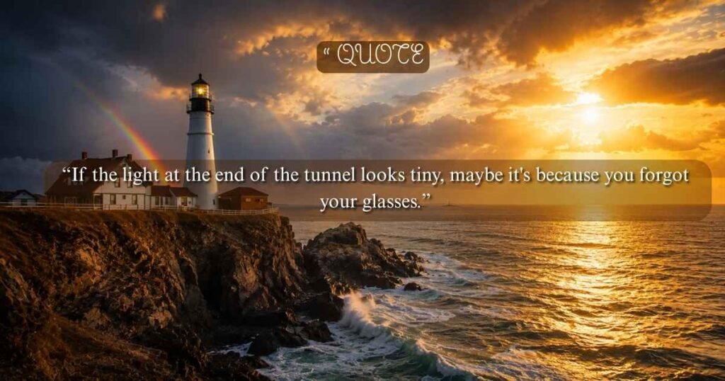 Funny Light at the End of the Tunnel Quotes