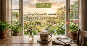 Inspirational Good Morning Friday Quotes
