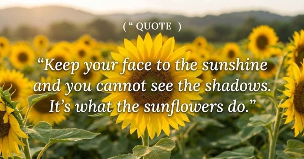 i want to be like a sunflower quotes author